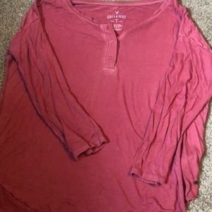 american eagle soft and sexy 3/4 sleeve top
